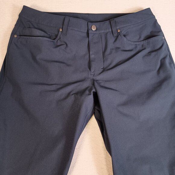 Lululemon ABC Slim Fit Warpstreme 5-Pocket Men's 34 Blue Performance Pants - Picture 5 of 11